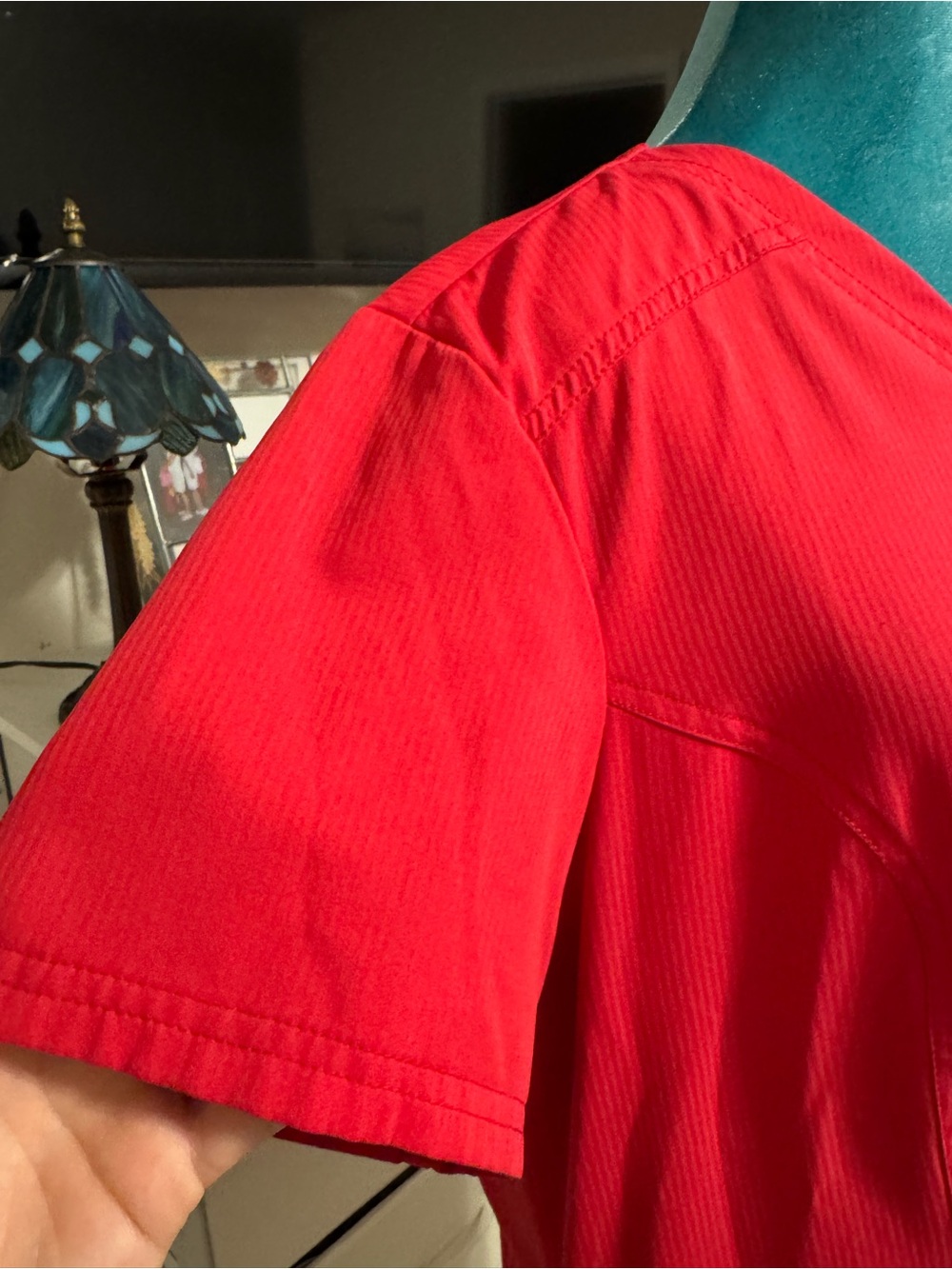 Elle Women’s Red Scrub Top - Picture 9 of 16